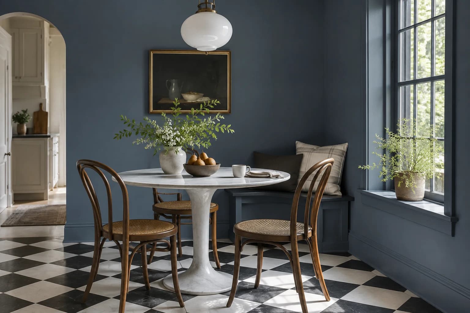 Dining room featuring Van Deusen Blue paint