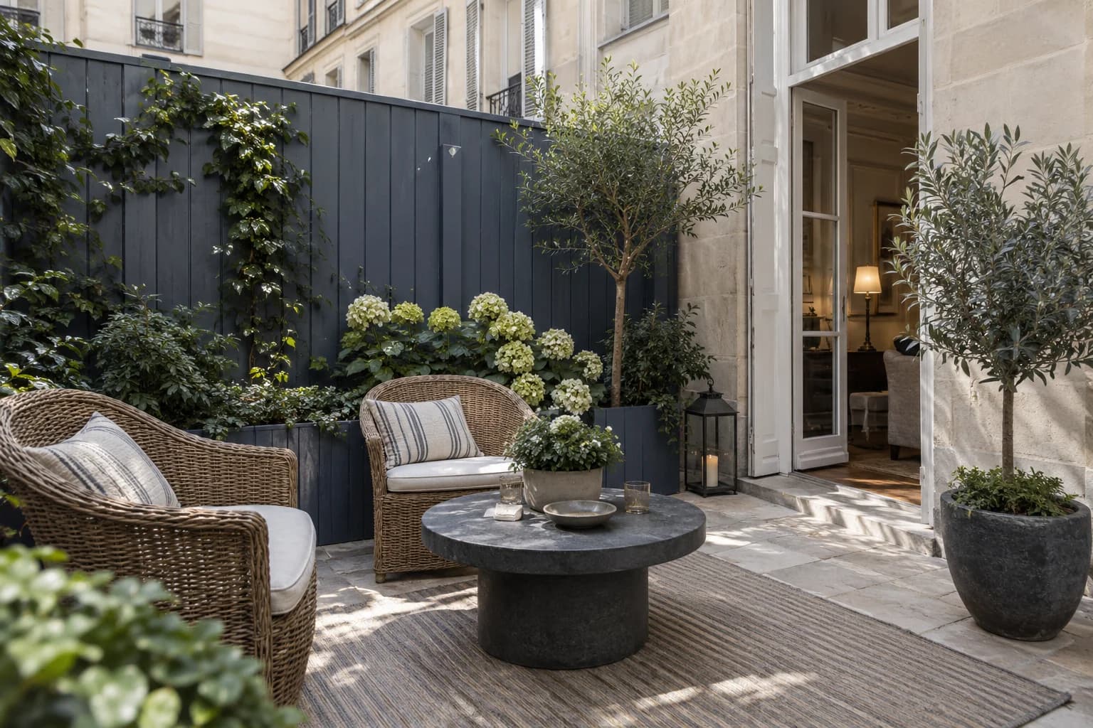 Fences & garden structures featuring Van Deusen Blue paint