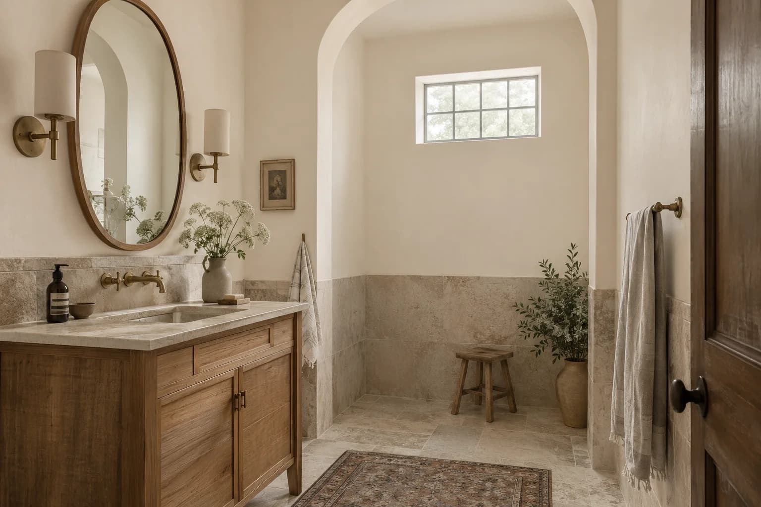 Bathroom featuring Alabaster paint
