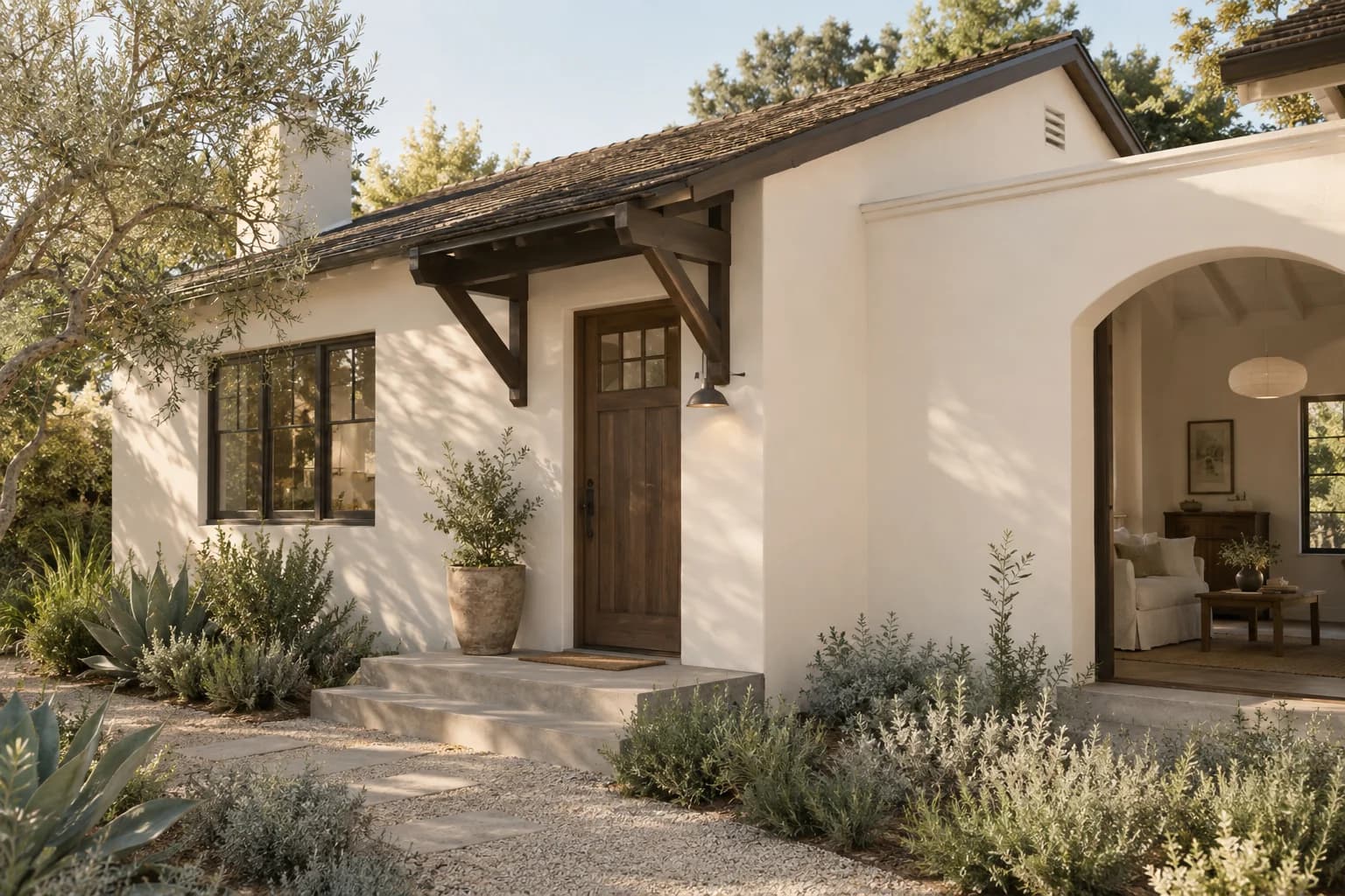 Stucco featuring Alabaster paint