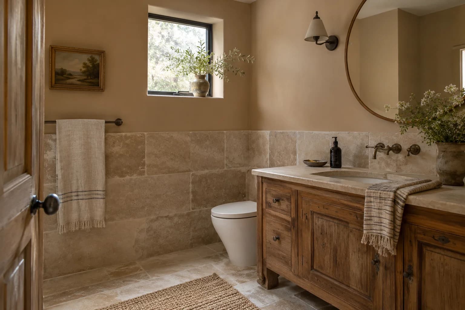 Bathroom featuring Baked Potato paint