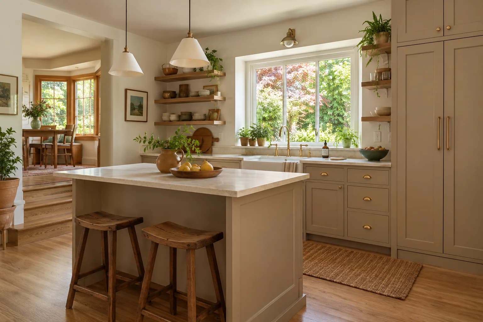 Kitchen cabinets featuring Baked Potato paint