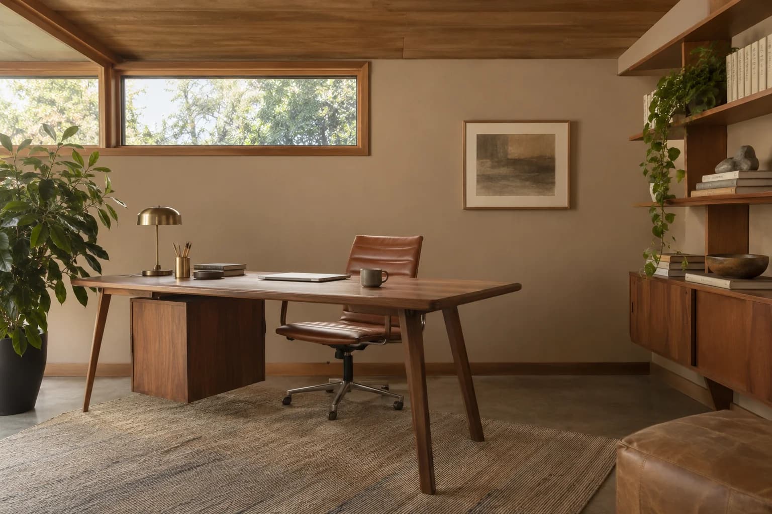 Home office featuring Baked Potato paint