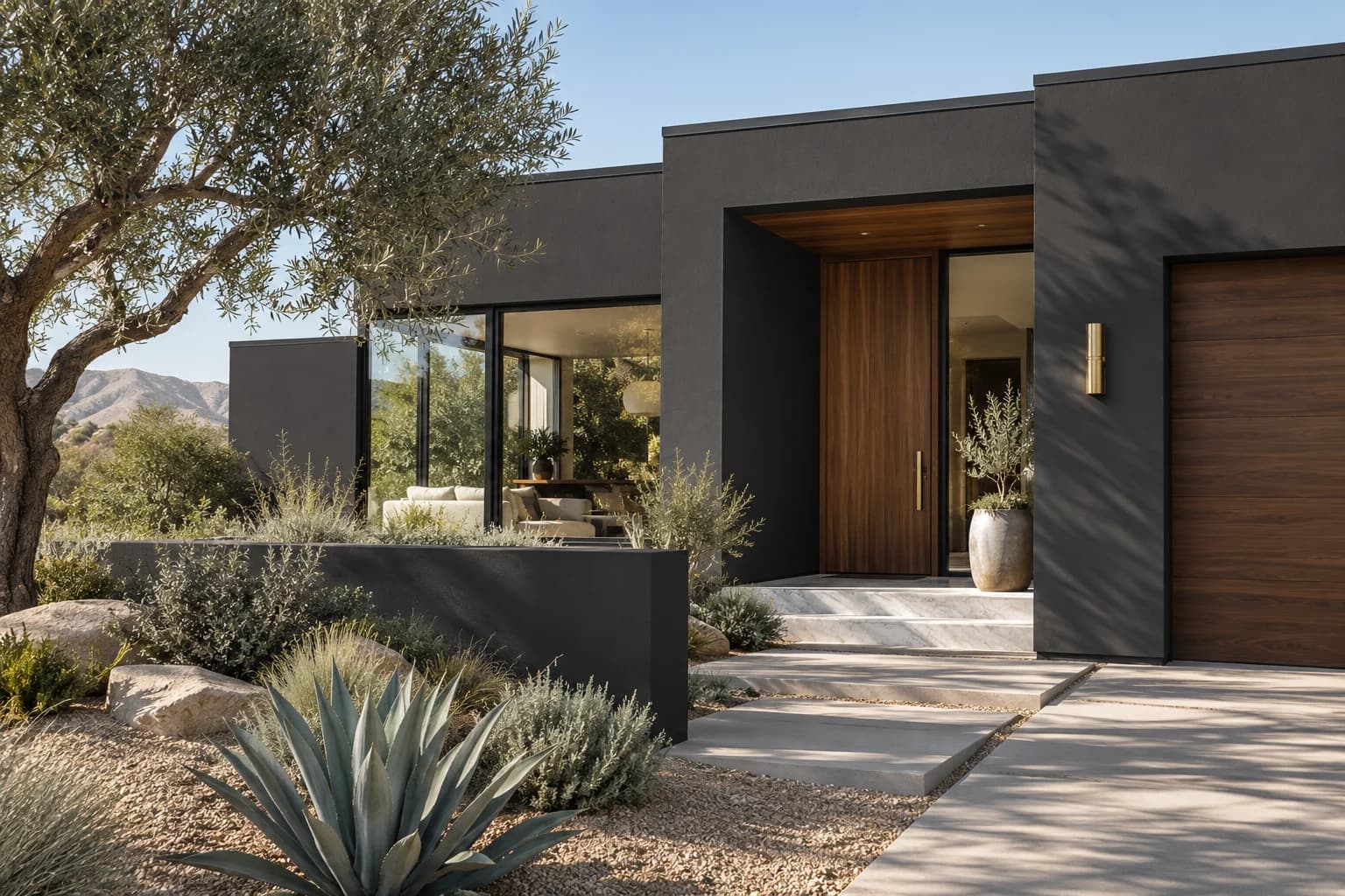 Stucco featuring Black paint