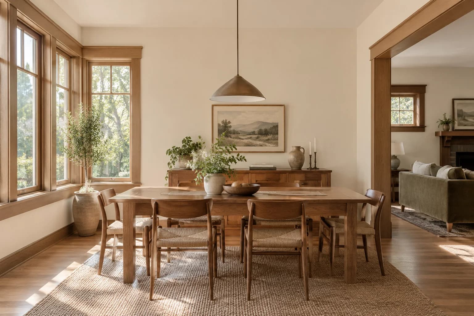 Dining room featuring Bone paint