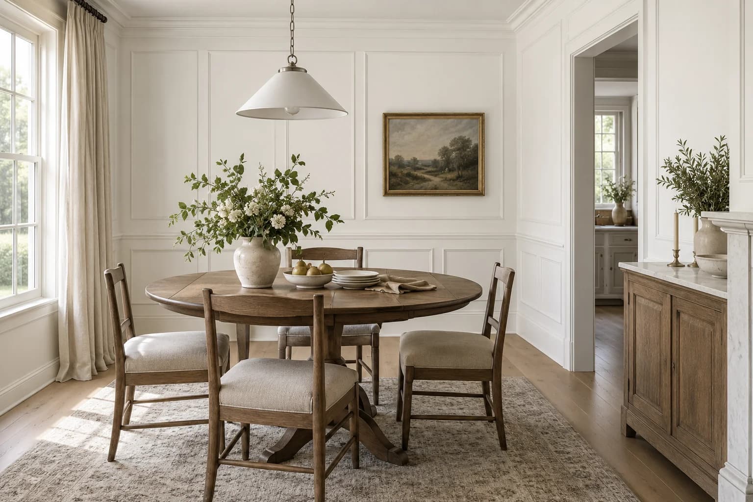 Dining room featuring Cool December paint