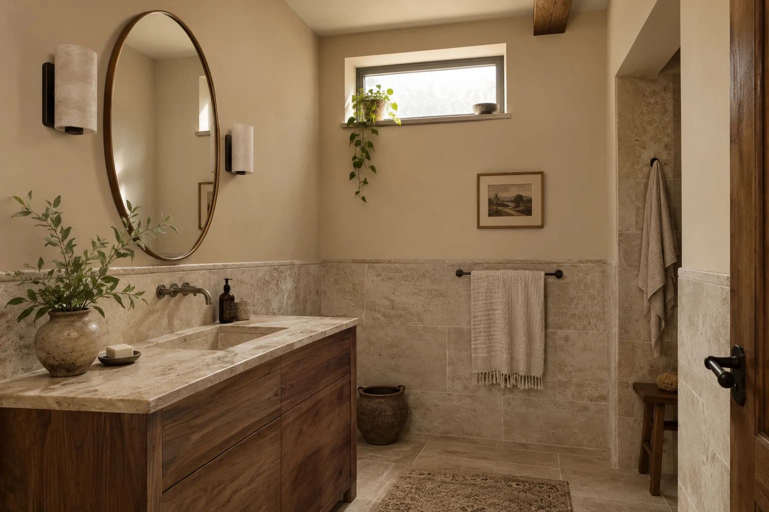 Bathroom featuring Desert Suede paint