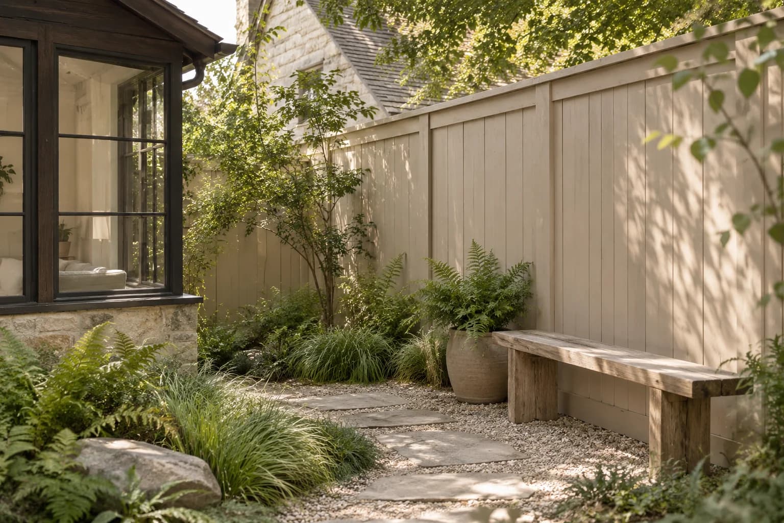 Fences & garden structures featuring Desert Suede paint