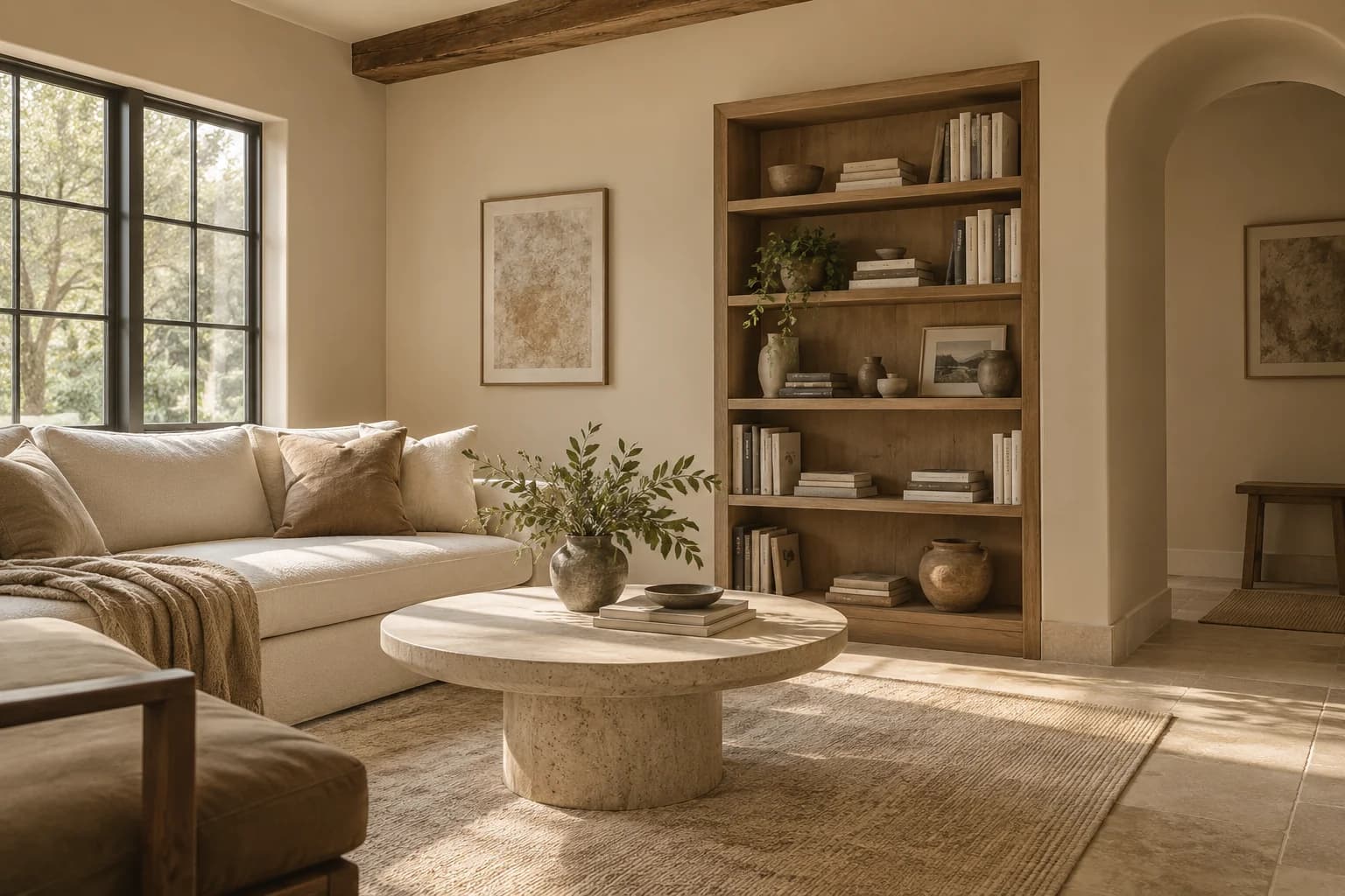 Living room featuring Desert Suede paint