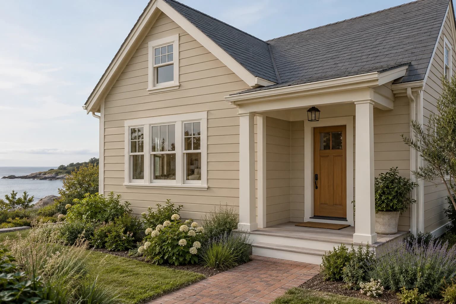 Siding featuring Desert Suede paint