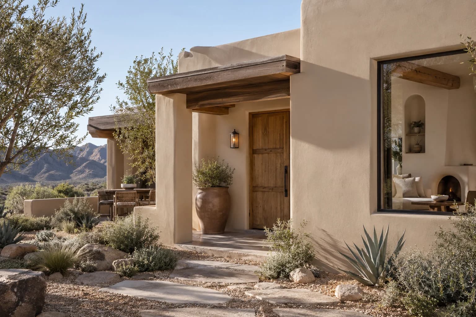 Stucco featuring Desert Suede paint