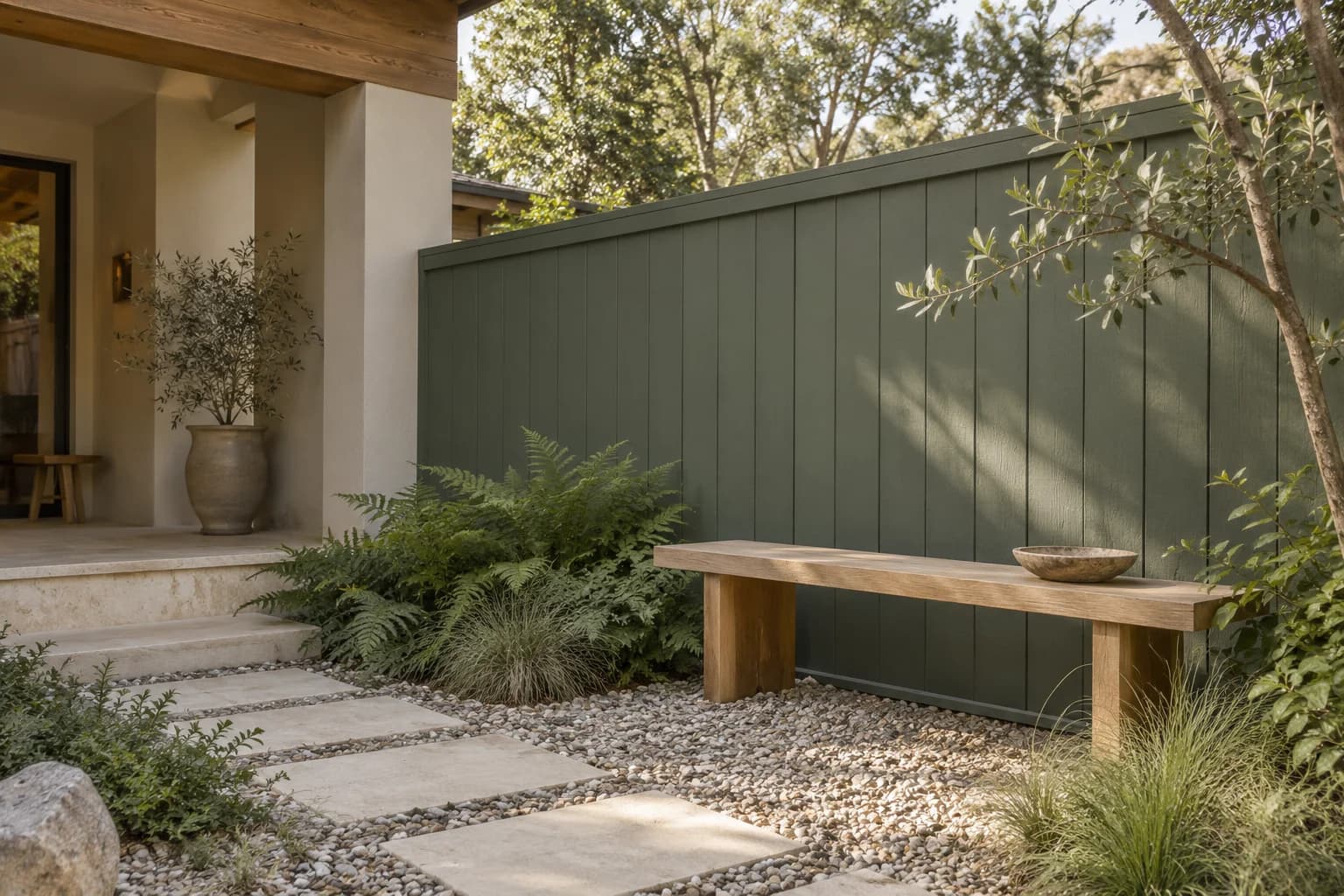 Fences & garden structures featuring Green Scene paint