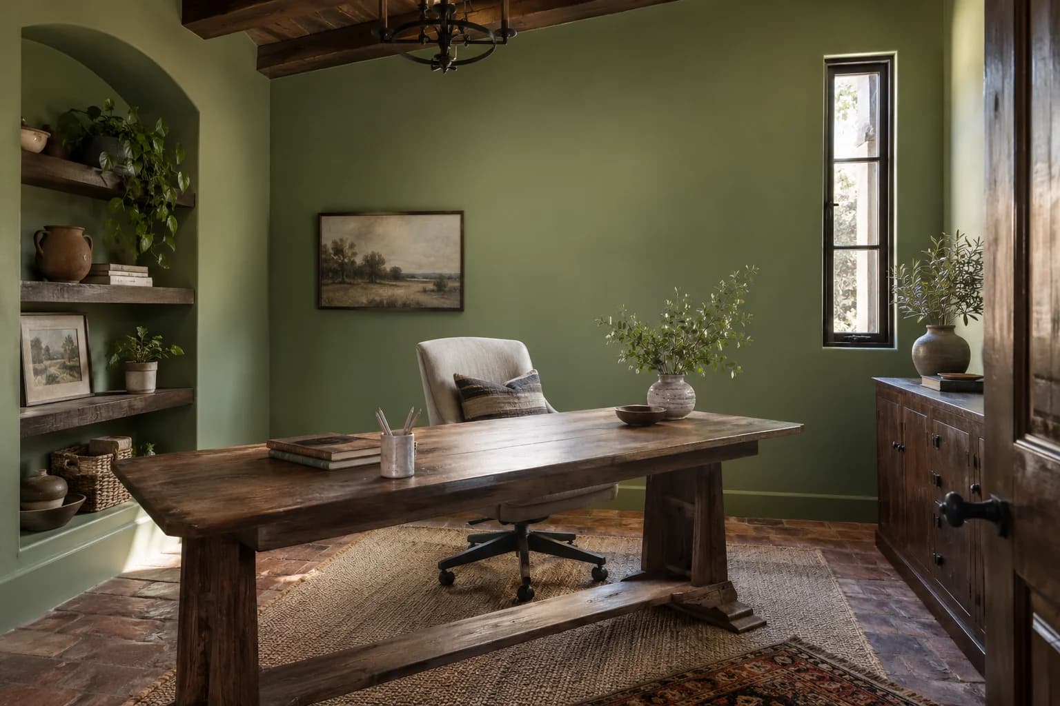 Home office featuring Green Scene paint