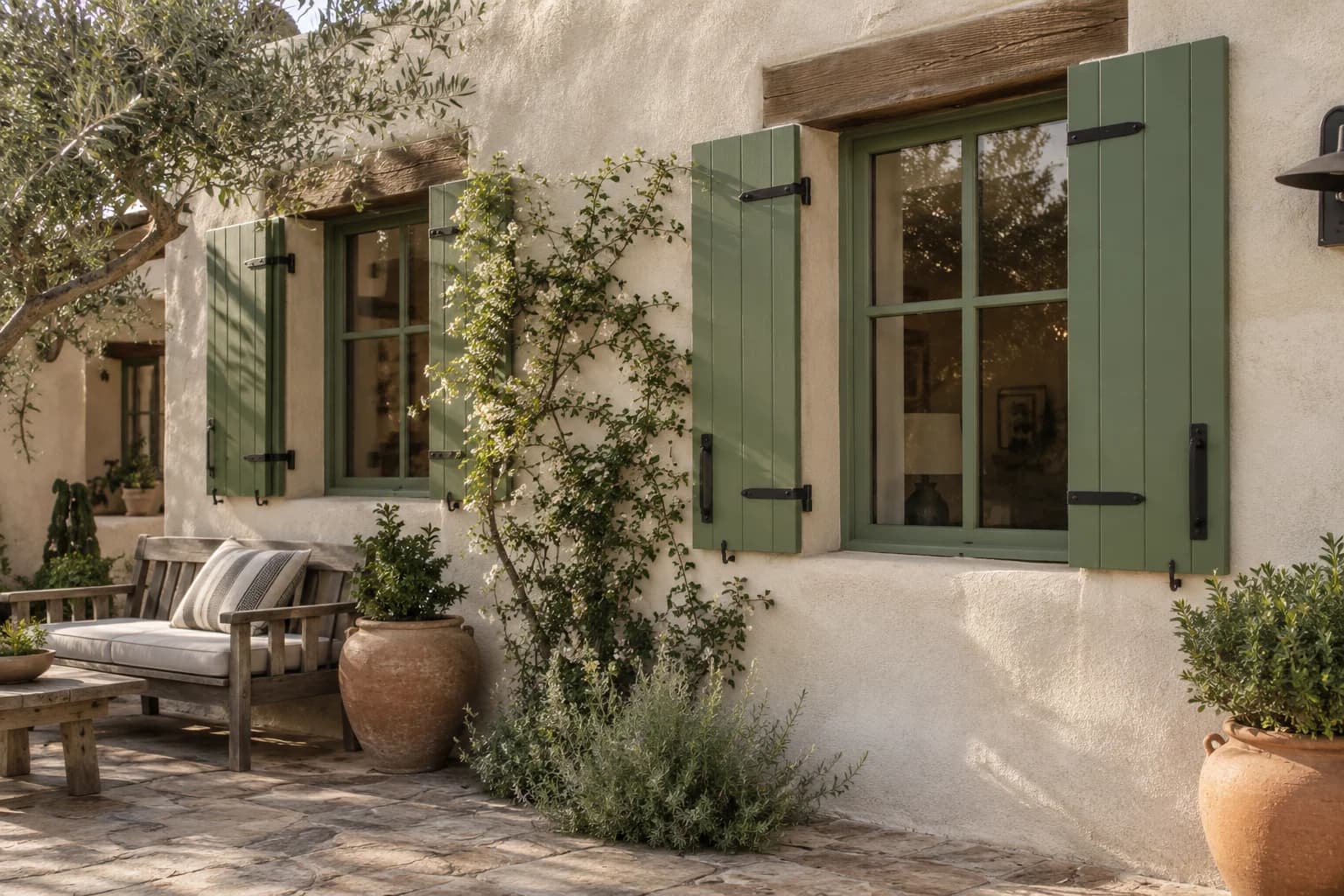Shutters & trim featuring Green Scene paint