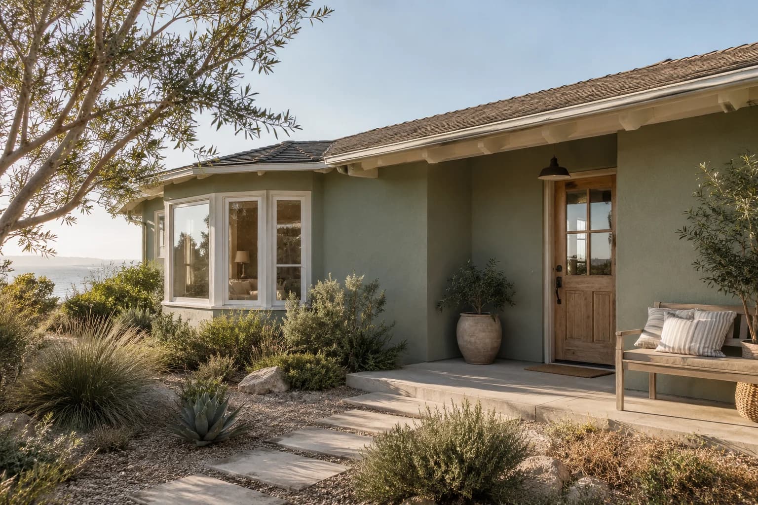 Stucco featuring Green Scene paint
