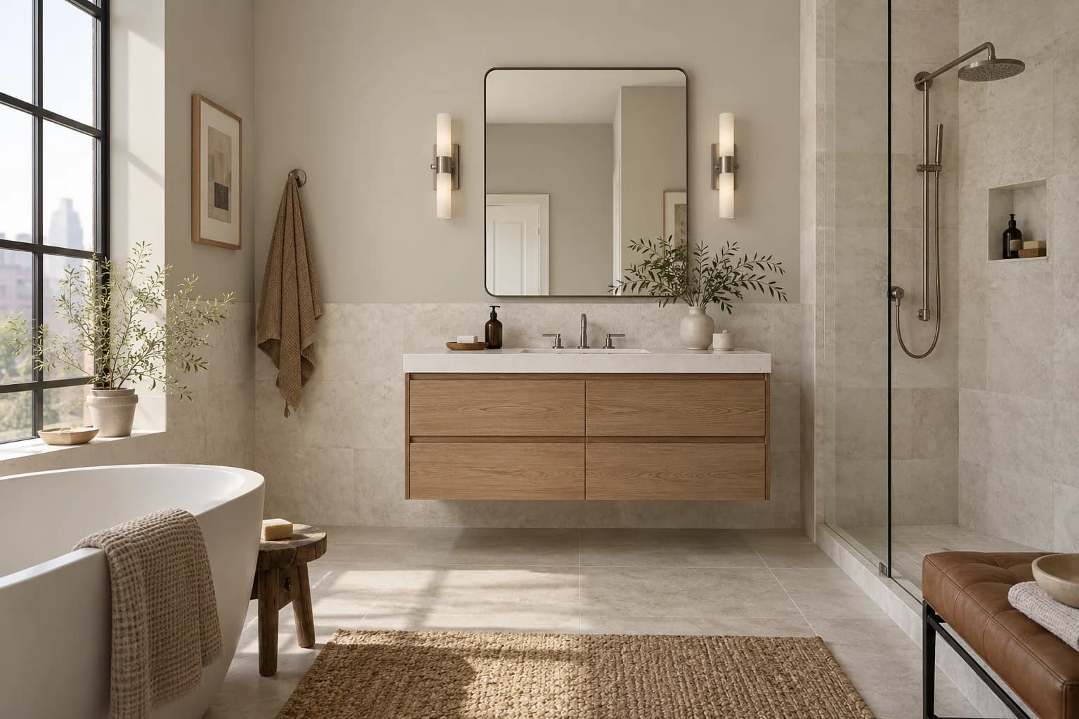 Bathroom featuring Miner's Dust paint