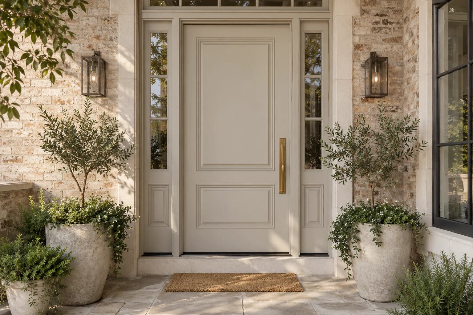 Front door featuring Miner's Dust paint