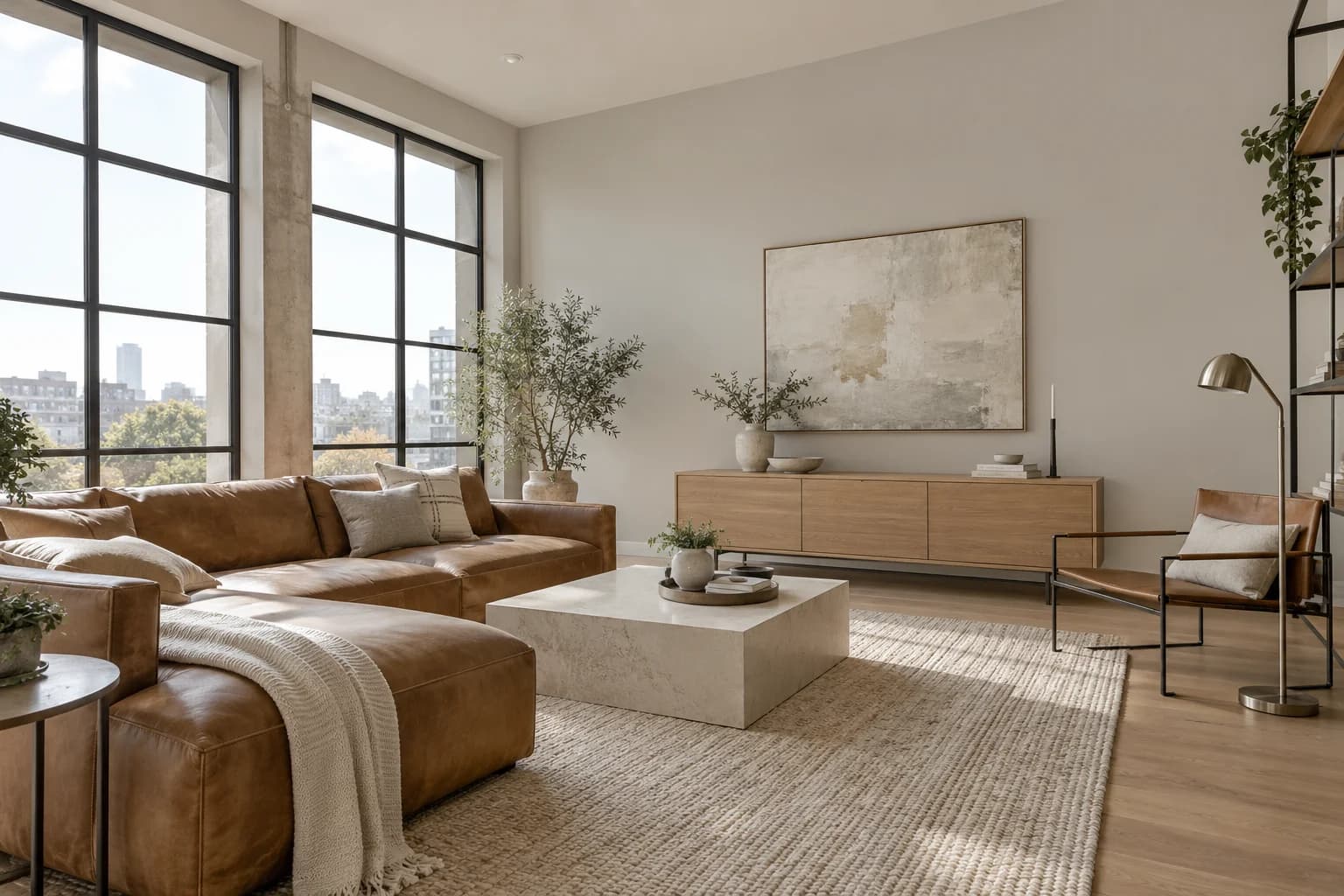 Miner's Dust walls in a California modern living room