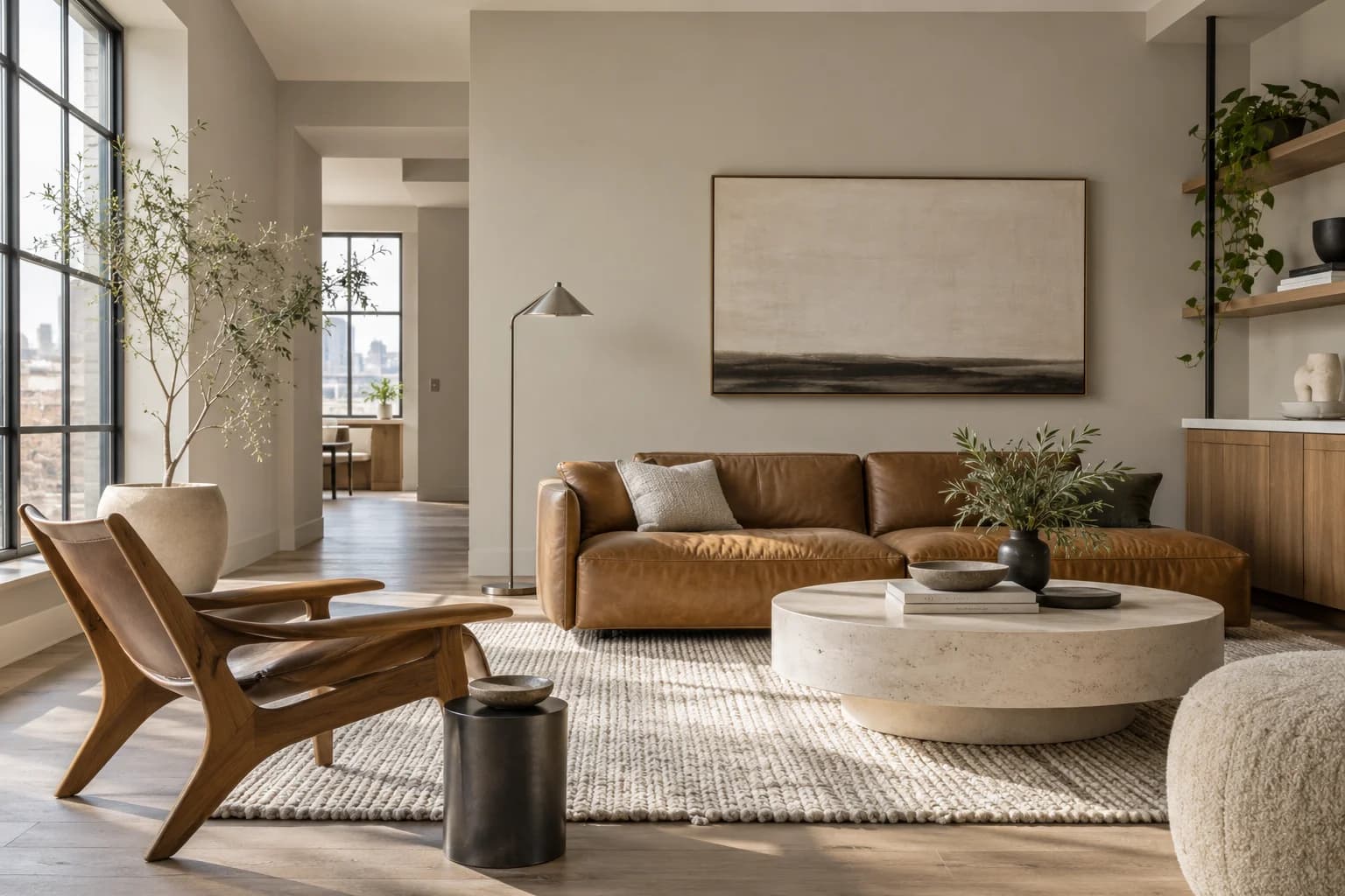 Living room featuring Miner's Dust paint