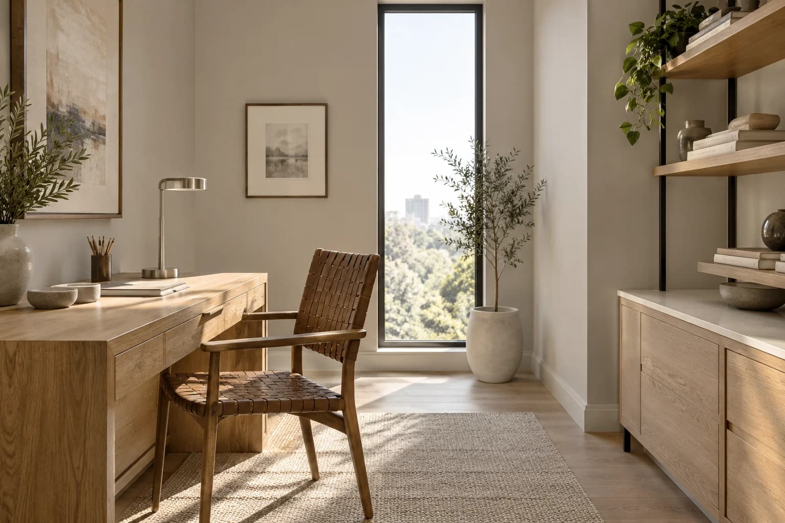 Home office featuring Miner's Dust paint