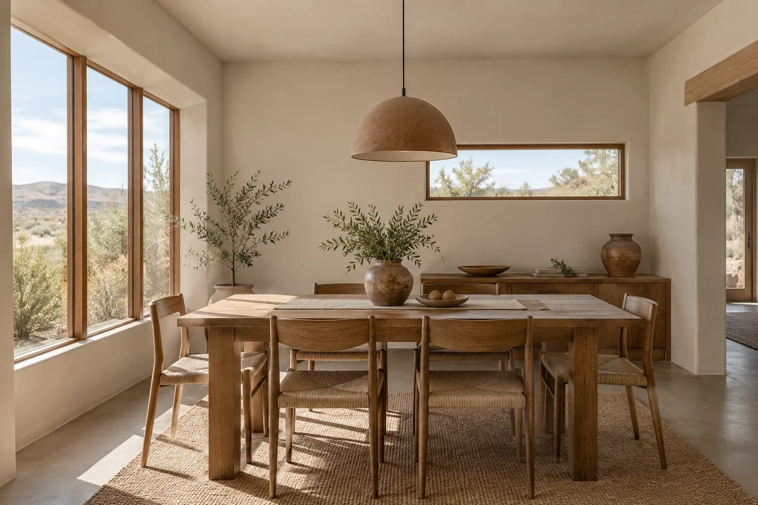 Dining room featuring Muslin paint