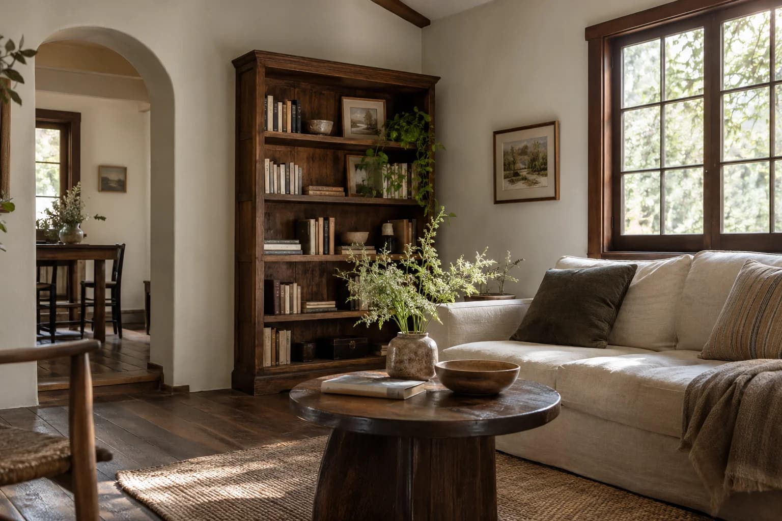 Living room featuring Muslin paint