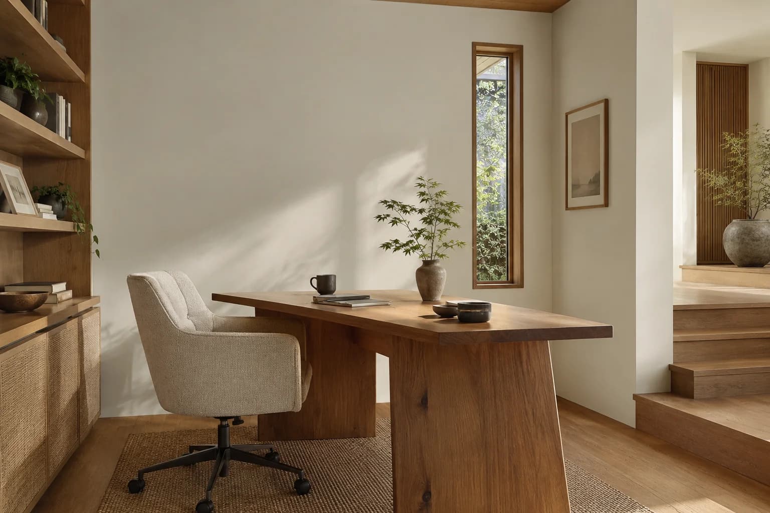 Home office featuring Muslin paint