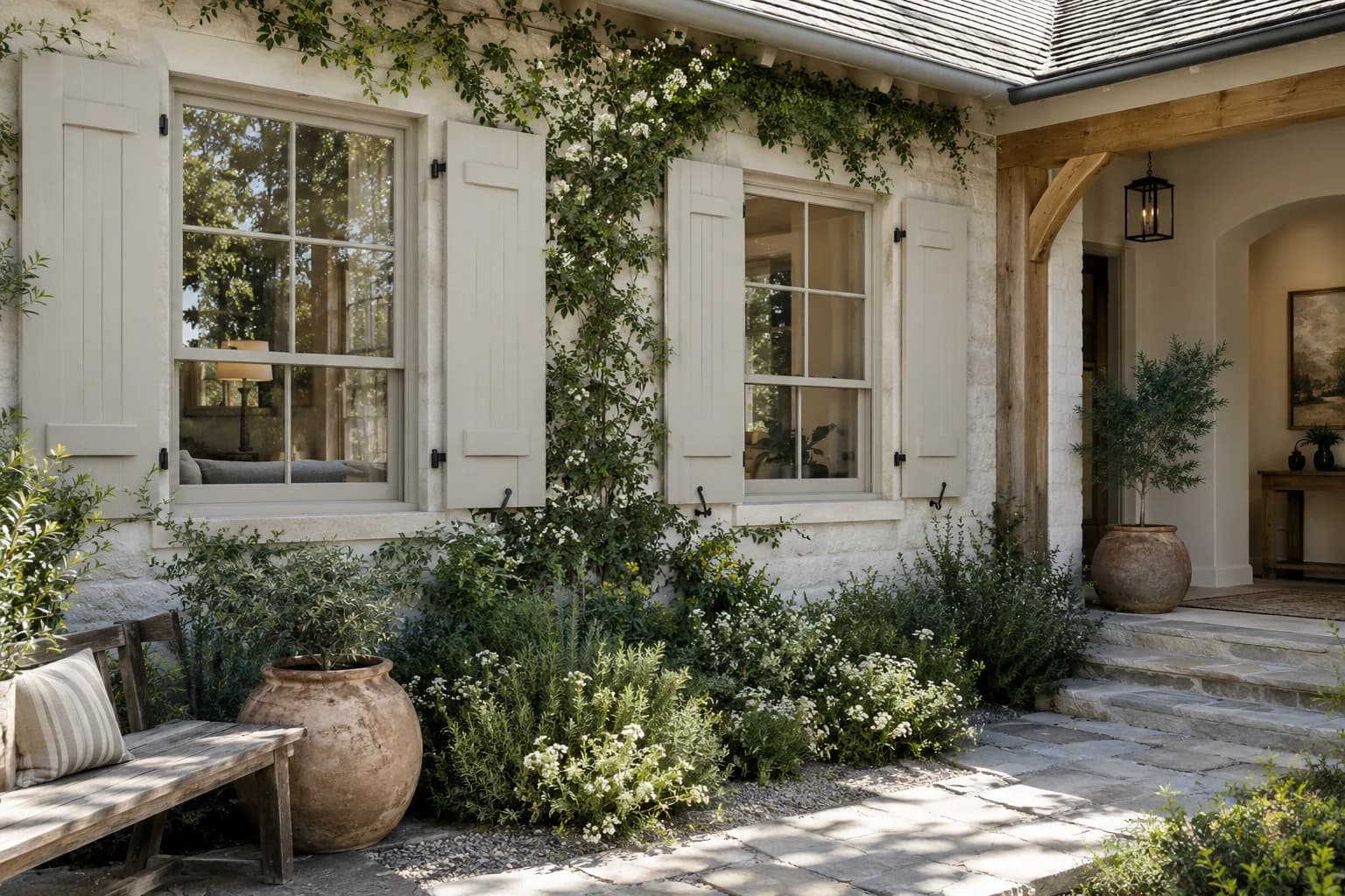 Shutters & trim featuring Muslin paint