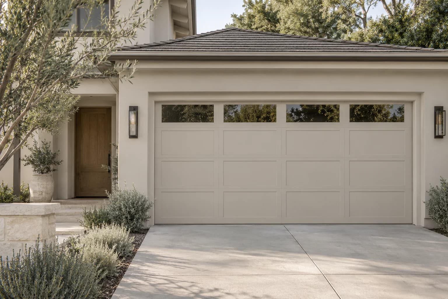 Garage door featuring Shady paint