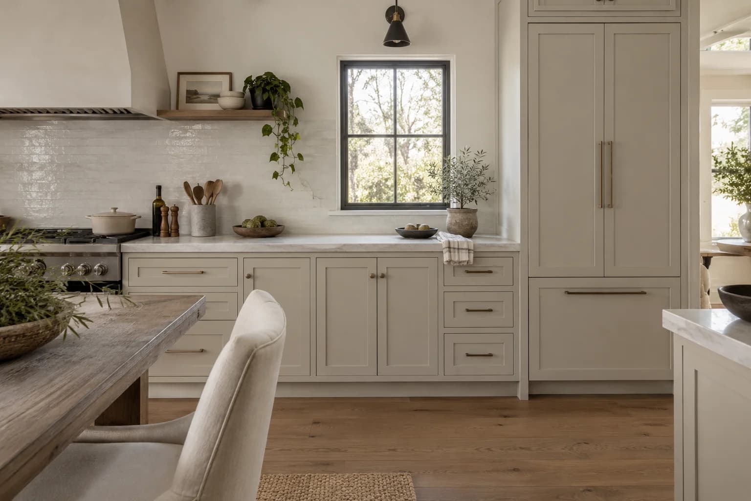 Kitchen cabinets featuring Shady paint