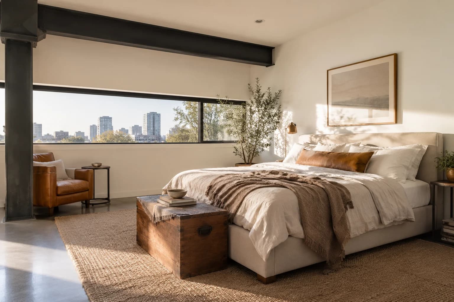 Bedroom featuring Warm White paint
