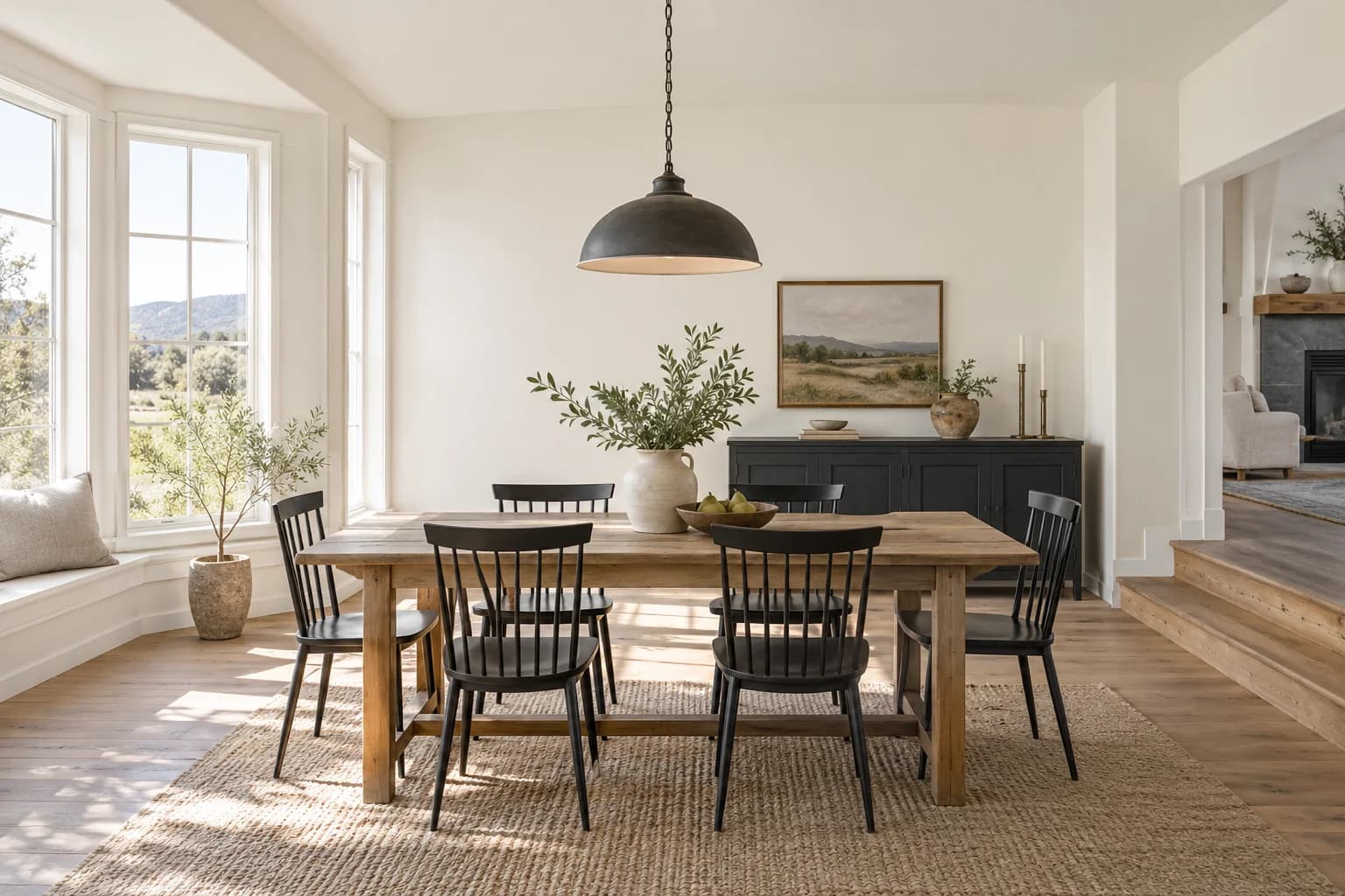 Dining room featuring Warm White paint