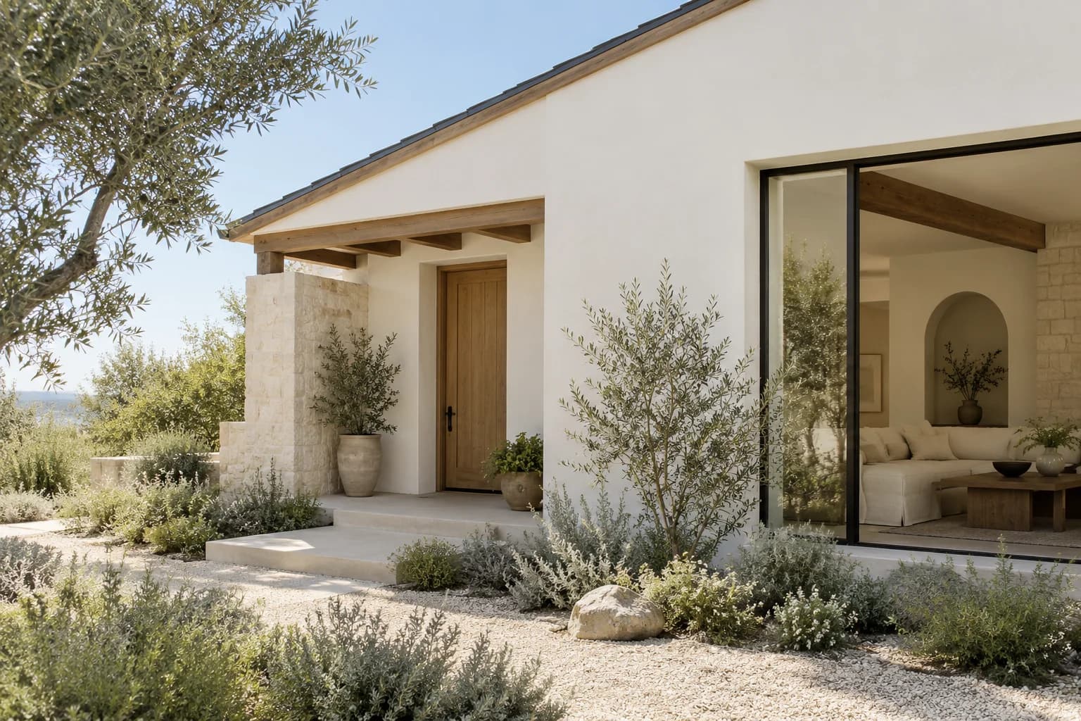 Stucco featuring Warm White paint