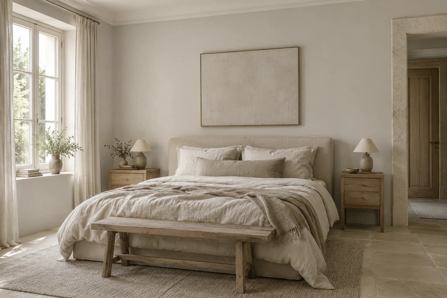 Bedroom featuring Ammonite paint