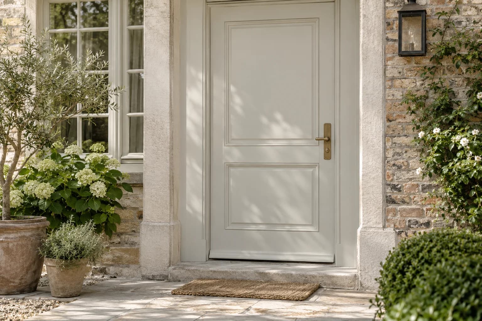 Front door featuring Ammonite paint