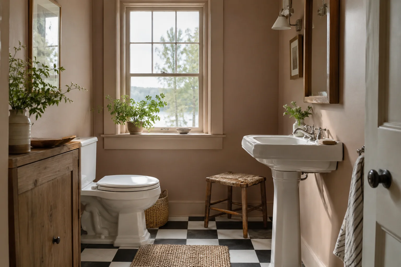Bathroom featuring Dead Salmon paint
