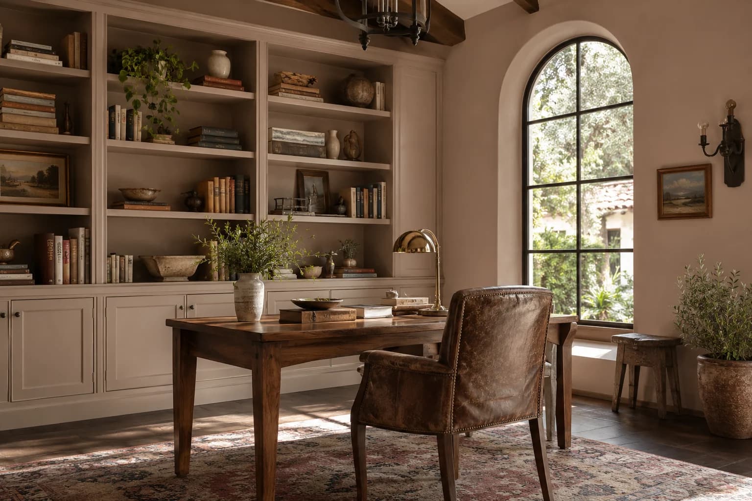 Home office featuring Dead Salmon paint