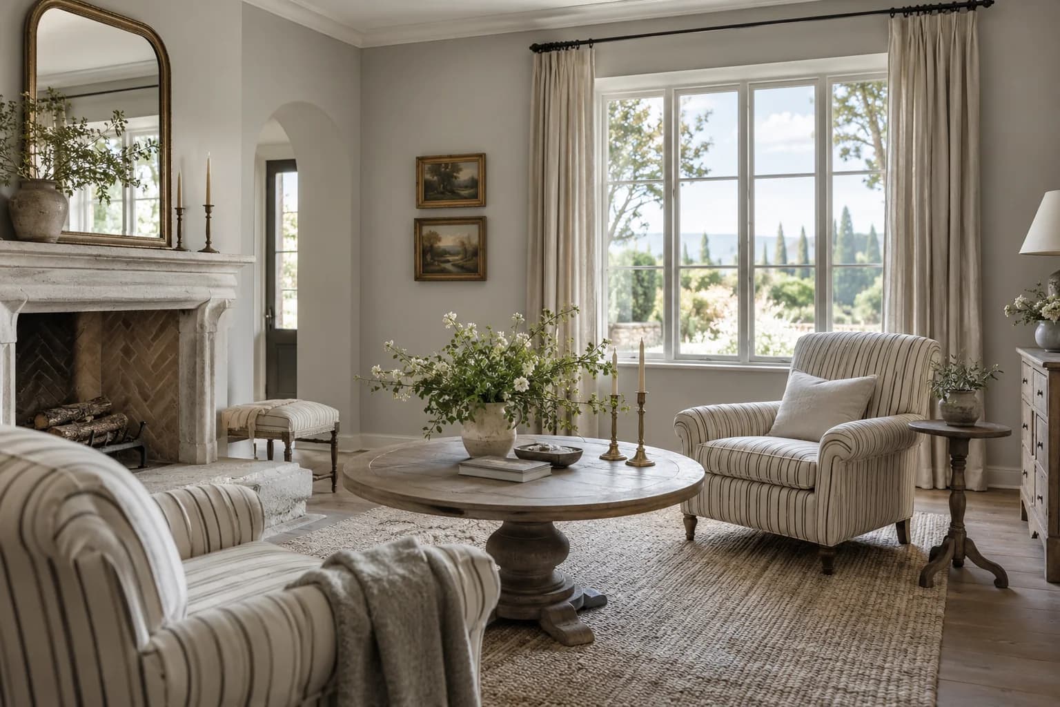Living room featuring Pavilion Gray paint