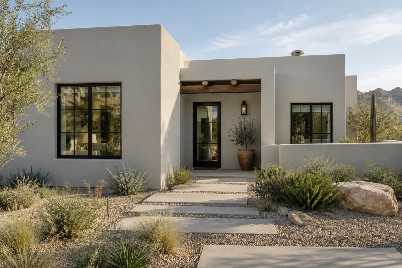 Stucco featuring Pavilion Gray paint