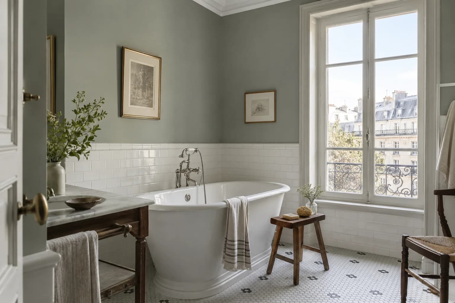 Bathroom featuring Pigeon paint