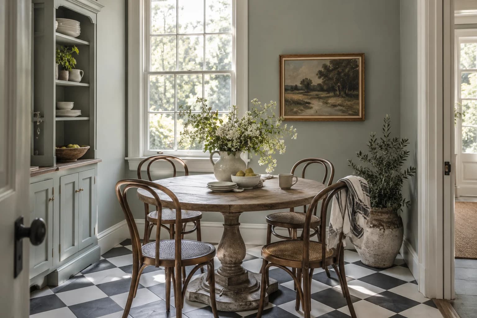 Dining room featuring Pigeon paint