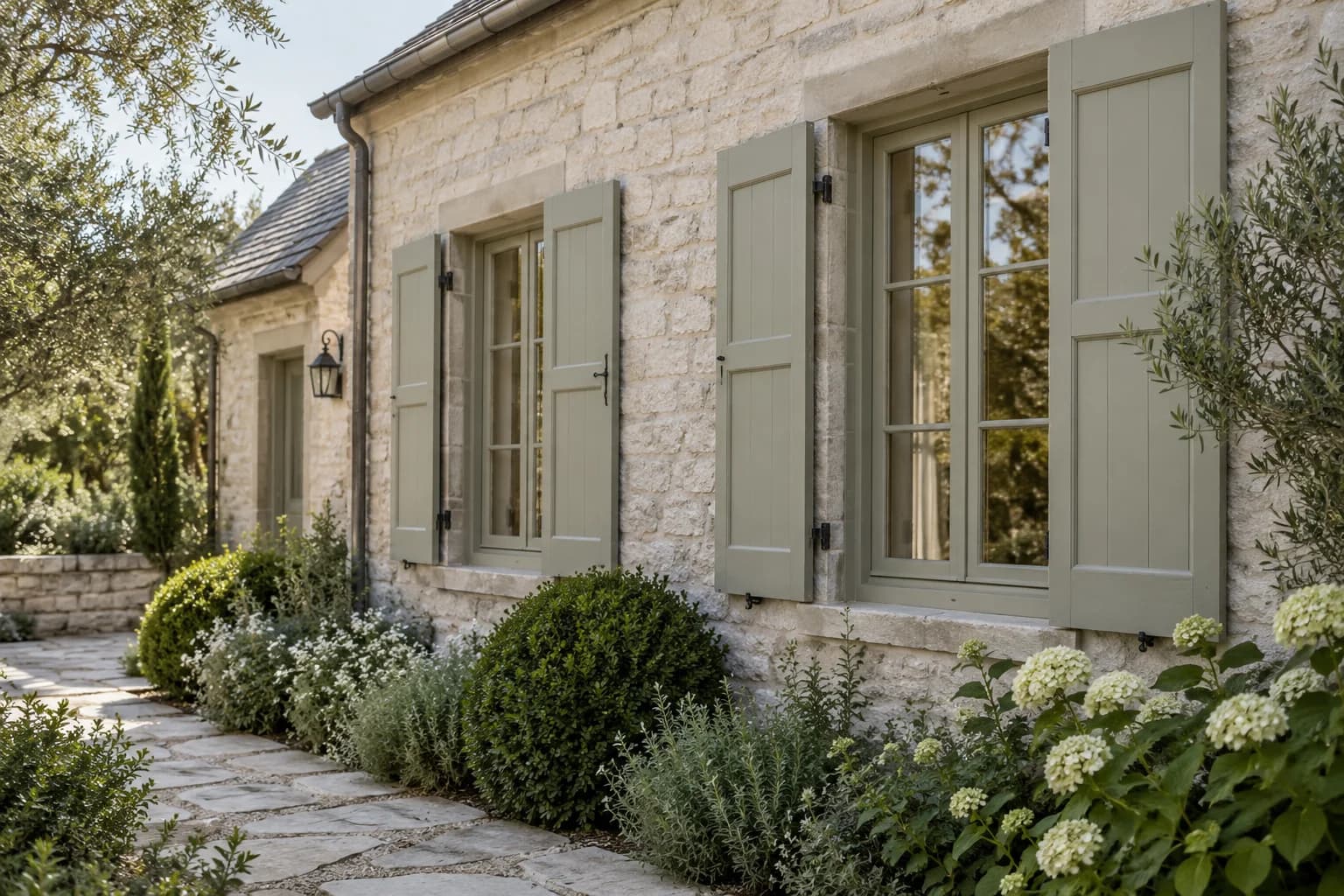 Shutters & trim featuring October Mist paint