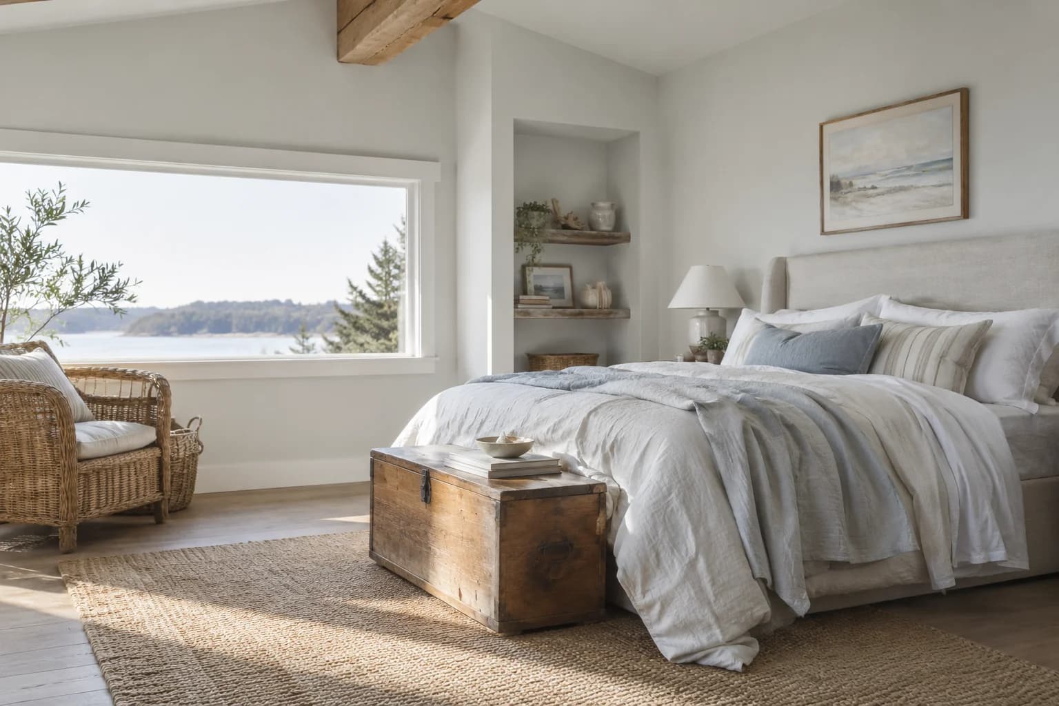 Bedroom featuring Aria paint