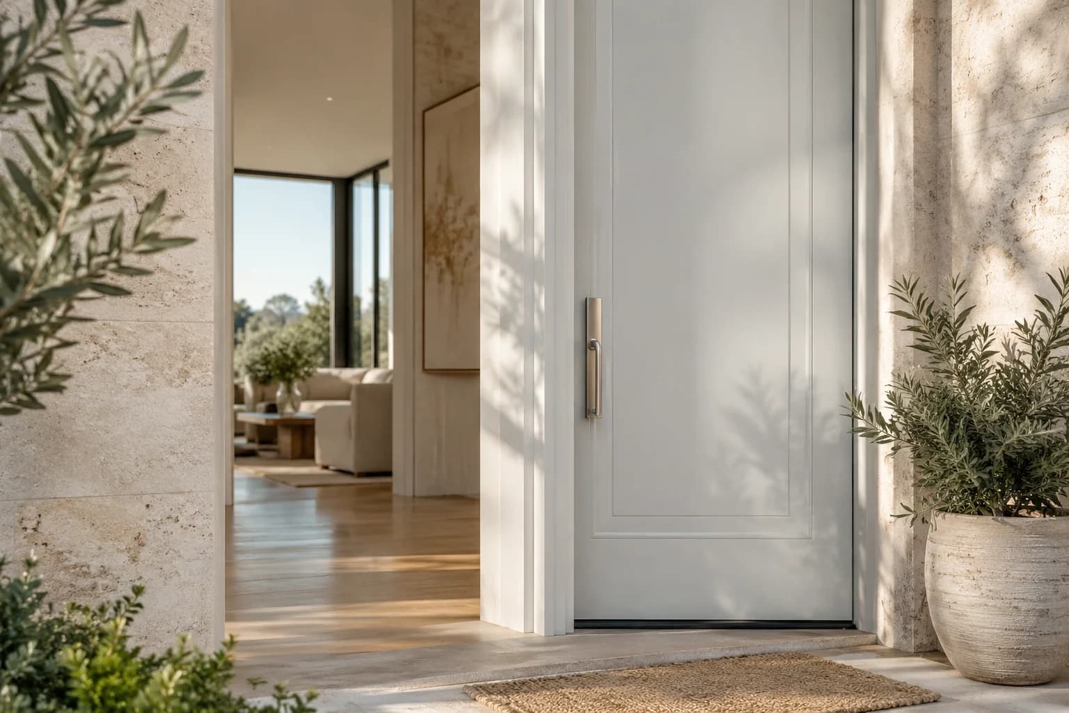 Front door featuring Aria paint