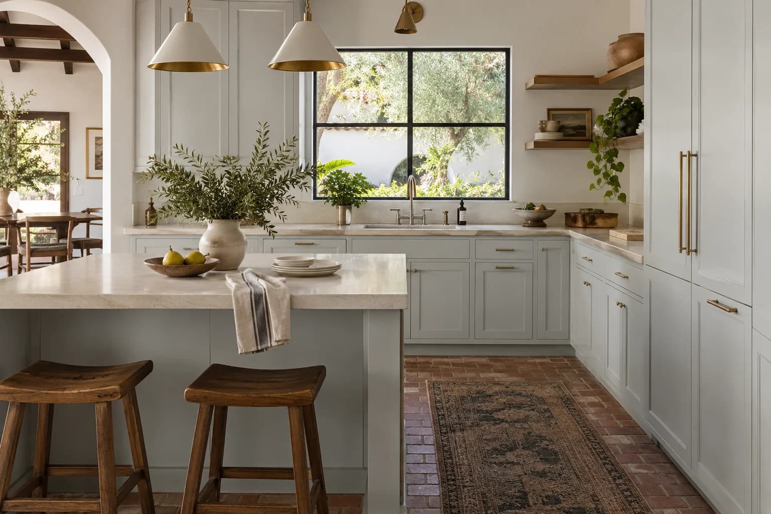 Kitchen cabinets featuring Aria paint
