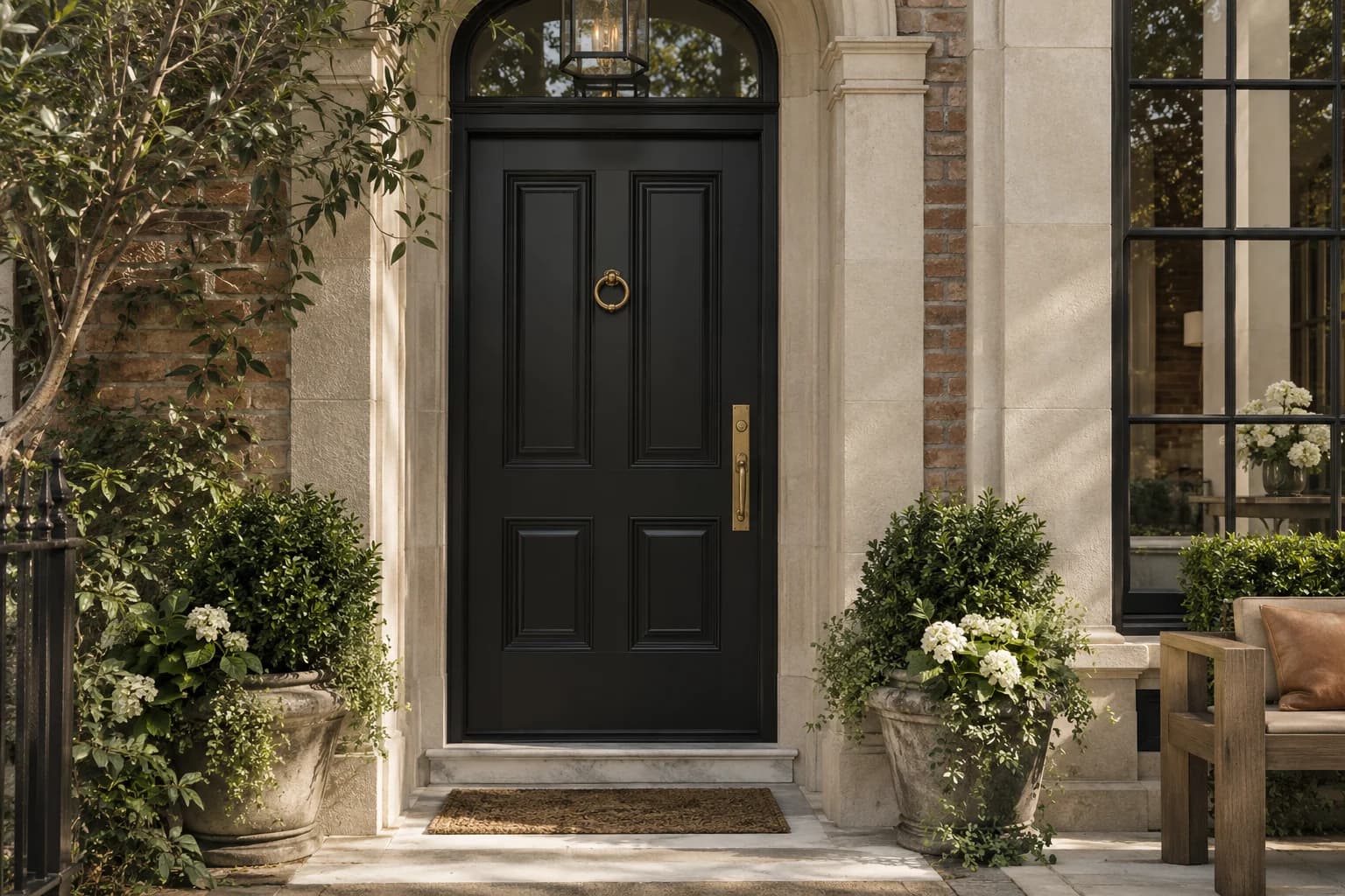 Front door featuring Black Magic paint