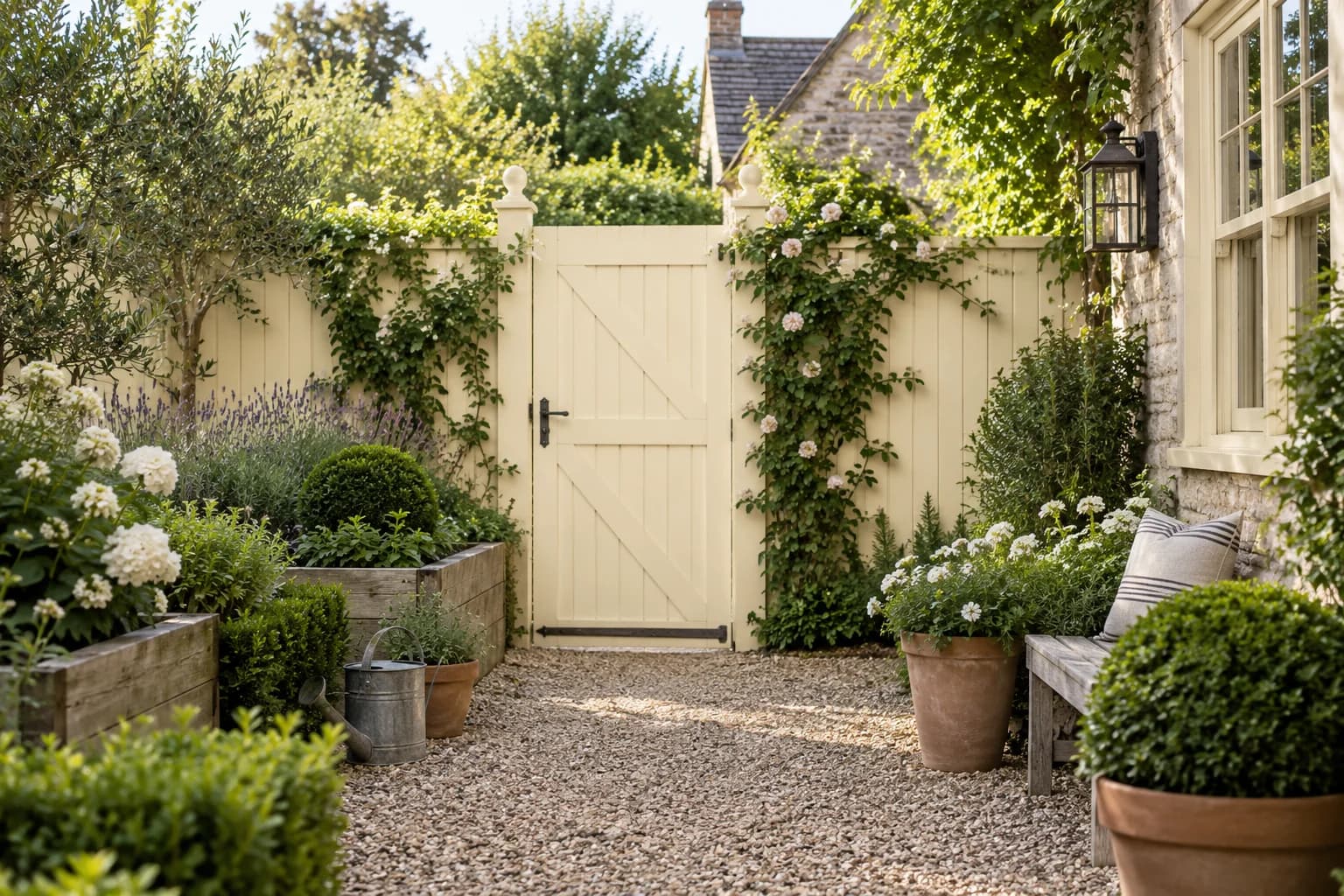 Fences & garden structures featuring Candlewick paint