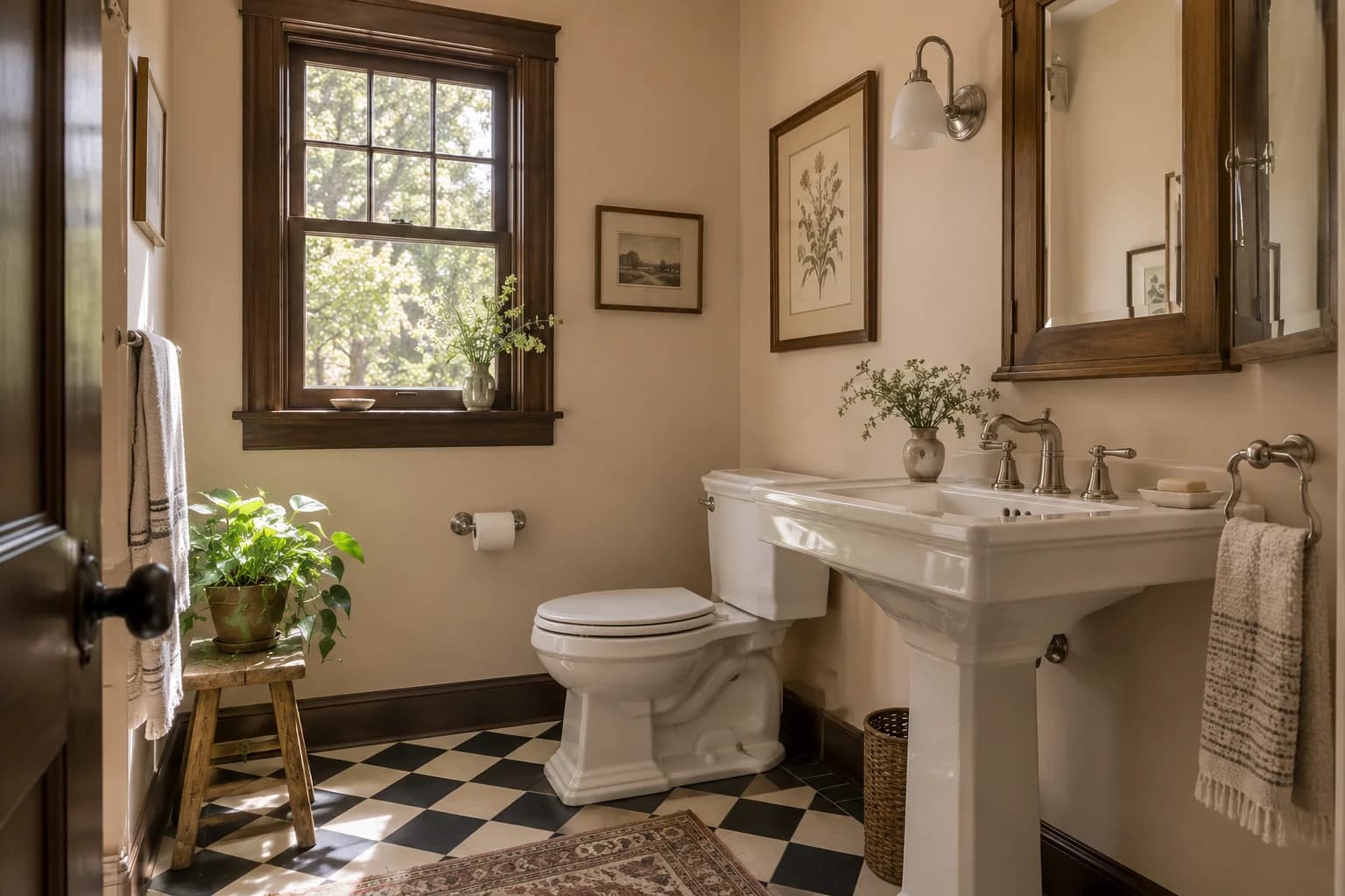 Bathroom featuring Cocoa Cream paint