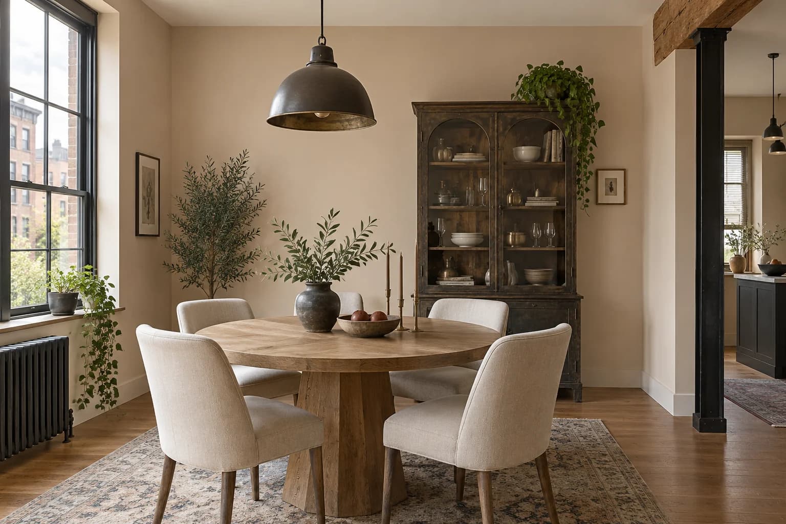 Dining room featuring Cocoa Cream paint