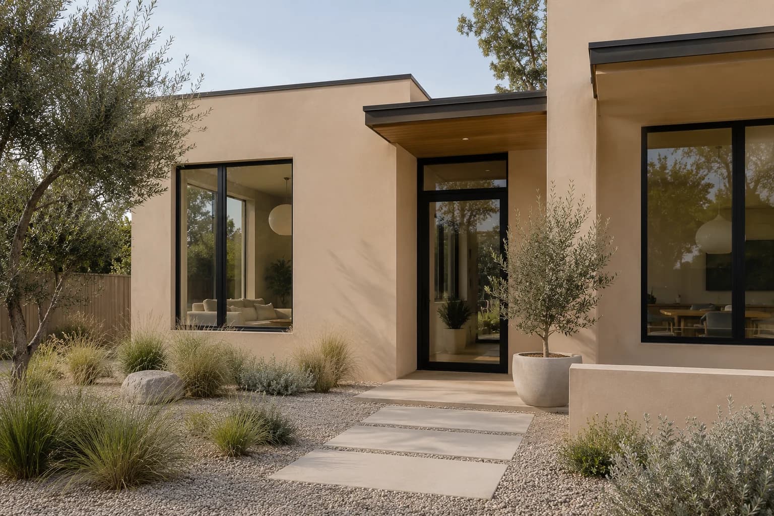 Stucco featuring Cocoa Cream paint